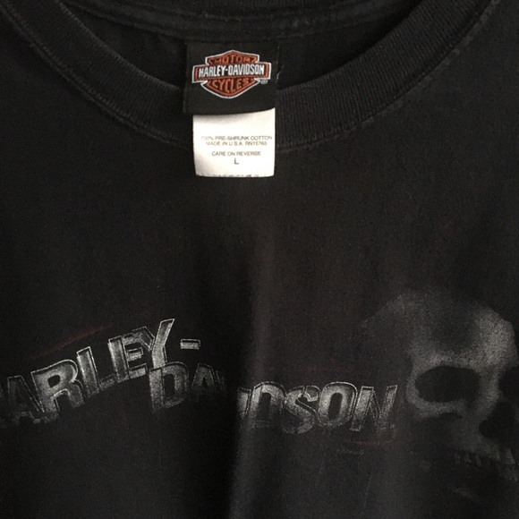 Harley-Davidson Hawaiian Skull Crop Top T-Shirt - Picture 7 of 7